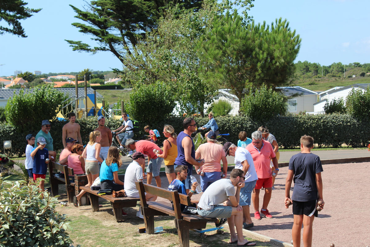 tournoi de pétanque camping aux sables d'olonne en Vendée